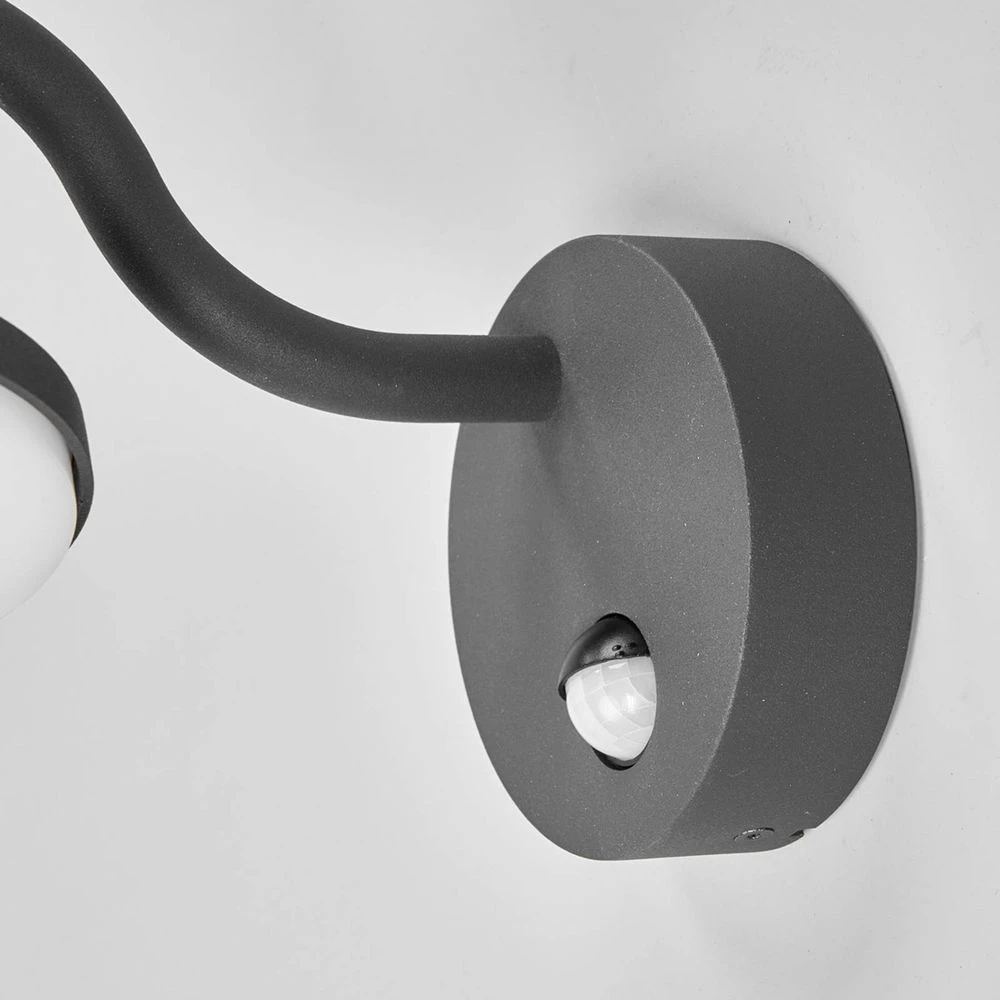 Lucande Lámparas Finny Udendørs Aplique De Pared Dark Grey/White - Lucande 5 Lucande Lámparas Finny Udendørs Aplique De Pared Dark Grey/White - Lucande - Imagen 5