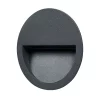 Lucande Lámparas Loya Round Exterior Luz De Pared Empotrada Dark Grey - Lucande