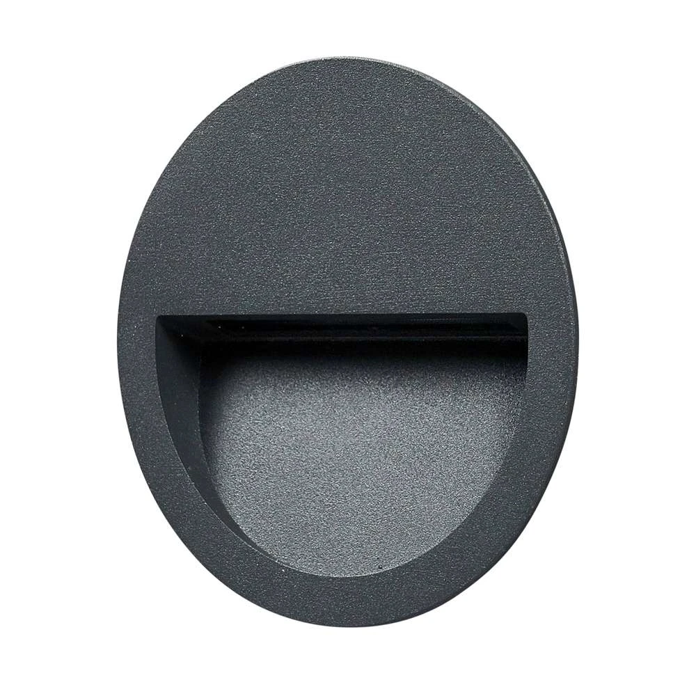 Lucande Lámparas Loya Round Exterior Luz De Pared Empotrada Dark Grey - Lucande 1 Lucande Lámparas Loya Round Exterior Luz De Pared Empotrada Dark Grey - Lucande