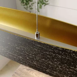 Lucande Lámparas Ebu Lámpara Colgante Black/Gold - Lucande -Lucande 42510965372844 1