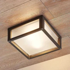 Lucande Lámparas Aurelien Square Aplique Exterior IP54 Dark Grey - Lucande -Lucande 42510965379253