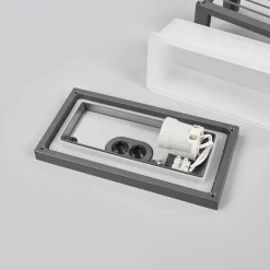 Lucande Lámparas Aurelien Cover Long Udendørs Aplique De Pared Dark Grey/White - Lucande -Lucande 42510965379496