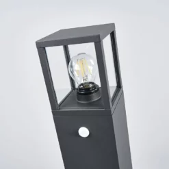 Lucande Lámparas Klemens Short Lámpara Exterior/Jardín IP54 W/Sensor Graphite - Lucande -Lucande 42510965387794