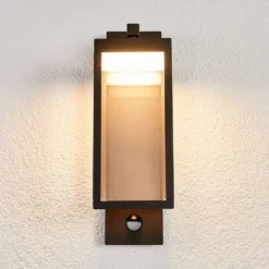 Lucande Lámparas Ferdinand Aplique Pared Exterior W/Sensor Dark Grey - Lucande -Lucande 42510965411683