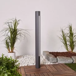 Lucande Lámparas Tomas Lámpara Para Jardín H75 Dark Grey/White - Lucande -Lucande 42510965476963