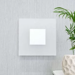 Lucande Lámparas Berlind Aplique De Pared Opal/Silver - Lucande -Lucande 42510965481434