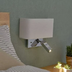 Lucande Lámparas Virve Aplique De Pared White/Chrome - Lucande -Lucande 42510965484193