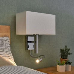 Lucande Lámparas Pelto Aplique De Pared White/Chrome - Lucande -Lucande 42510965484883