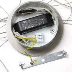 Lucande Lámparas Lyani Lámpara Colgante Ø50 Chrome/White - Lucande -Lucande 42510965502386