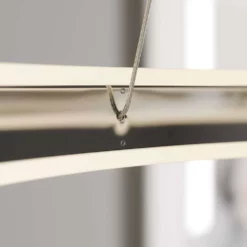 Lucande Lámparas Lyani Lámpara Colgante Ø60 Chrome/White - Lucande -Lucande 42510965502454