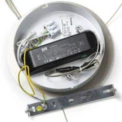 Lucande Lámparas Lyani Lámpara Colgante Ø60 Chrome/White - Lucande -Lucande 42510965502456 1