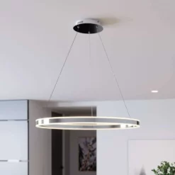 Lucande Lámparas Lyani Lámpara Colgante Ø80 Chrome/White - Lucande -Lucande 42510965502524