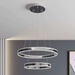 Lucande Lámparas Lyani 2 Lámpara Colgante Ø60 Chrome/White - Lucande 8 Lucande Lámparas Lyani 2 Lámpara Colgante Ø60 Chrome/White - Lucande -Lucande 42510965502693