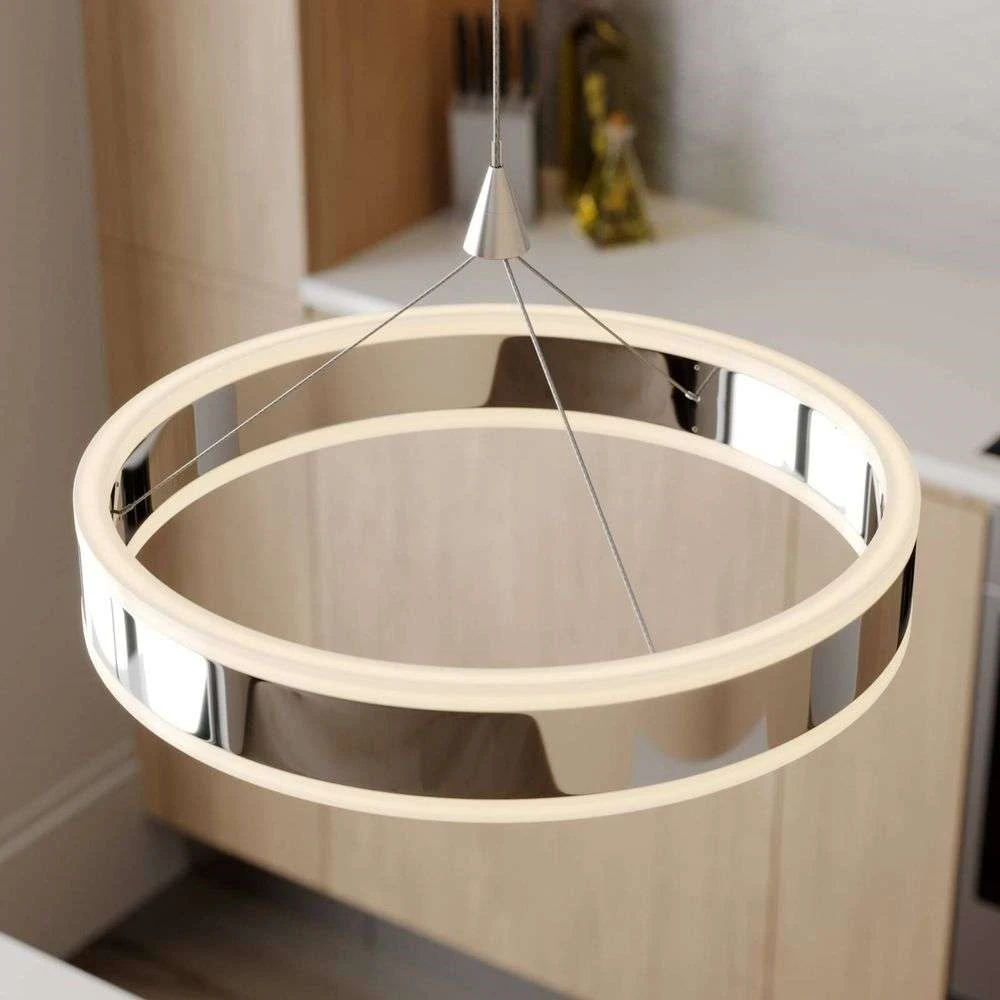 Lucande Lámparas Lyani Lámpara Colgante L85 Chrome/White - Lucande 3 Lucande Lámparas Lyani Lámpara Colgante L85 Chrome/White - Lucande - Imagen 3