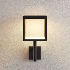 Lucande Lámparas Cube Aplique Pared Exterior M/Sensor Graphite/Clear - Lucande -Lucande 42510965504123