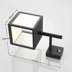 Lucande Lámparas Cube Aplique Pared Exterior M/Sensor Graphite/Clear - Lucande -Lucande 42510965504124