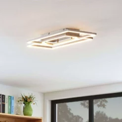 Lucande Lámparas Quadra Lámpara De Techo Dim. S Steel/White - Lucande -Lucande 42510965509483