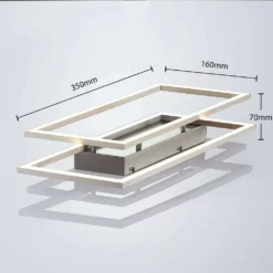 Lucande Lámparas Quadra Lámpara De Techo Dim. S Steel/White - Lucande -Lucande 42510965509484