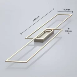 Lucande Lámparas Quadra Lámpara De Techo Dim. L Steel/White - Lucande -Lucande 42510965509554