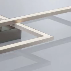 Lucande Lámparas Quadra Lámpara De Techo Dim. M Steel/White - Lucande -Lucande 42510965509626