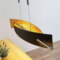 Lucande Lámparas Marija Lámpara Colgante L100 Black/Gold - Lucande -Lucande 42510965537034