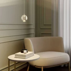 Lucande Lámparas Hayley 1 Lámpara Colgante Ø9 Clear/Chrome - Lucande -Lucande 42510965624225