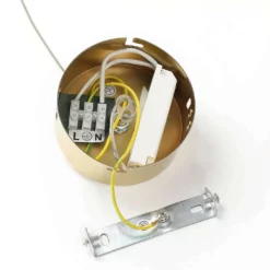 Lucande Lámparas Hayley 1 Lámpara Colgante Ø9 Clear/Gold - Lucande -Lucande 42510965624396