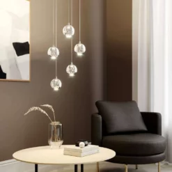 Lucande Lámparas Hayley 5 Lámpara Colgante Clear/Chrome - Lucande -Lucande 42510965624604 1