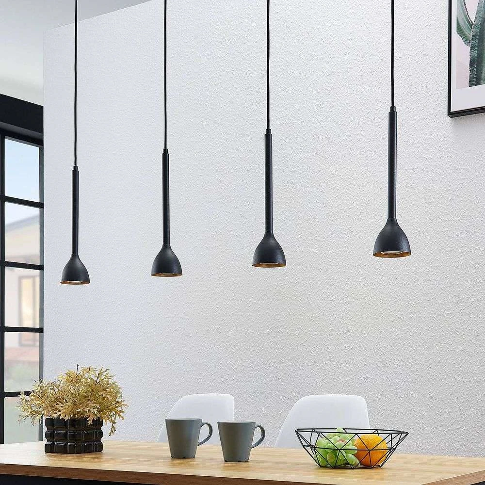 Lucande Lámparas Nordwin 4 Lámpara Colgante Black/Gold - Lucande 2 Lucande Lámparas Nordwin 4 Lámpara Colgante Black/Gold - Lucande - Imagen 2