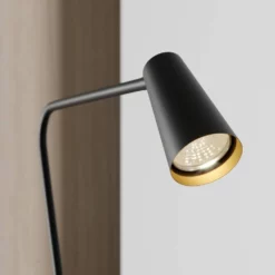 Lucande Lámparas Angelina Lámpara De Pie Black/Gold - Lucande -Lucande 42510965699025