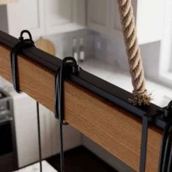 Lucande Lámparas Hakona 4 Lámpara Colgante Concrete/Wood - Lucande -Lucande 42510965699955