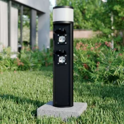 Lucande Lámparas Corban Lámpara Para Jardín W/2 Power Strip Graphite - Lucande -Lucande 42510965736403