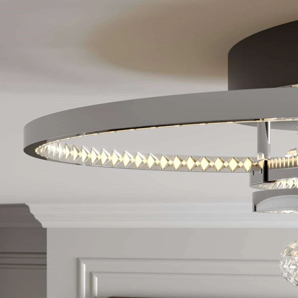 Lucande Lámparas Keely Lámpara De Techo L Chrome/Clear - Lucande 5 Lucande Lámparas Keely Lámpara De Techo L Chrome/Clear - Lucande - Imagen 5