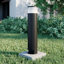 Lucande Lámparas Corban LED Cover Up Lámpara Para Jardín W/2 Power Strip Graphite - Lucande -Lucande 42510965738483