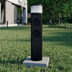 Lucande Lámparas Corban LED Lámpara Para Jardín W/2 Power Strip Graphite - Lucande -Lucande 42510965738553