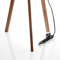 Lucande Lámparas Auriane Lámpara De Pie Black/Walnut - Lucande -Lucande 42510965778226