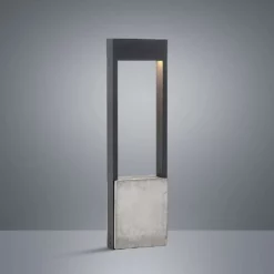 Lucande Lámparas Tekiro Lámpara Exterior/Jardín H60 Grey - Lucande -Lucande 4251096587906lucande tekiro led wegelampe beton 60 cm3