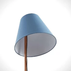 Lucande Lámparas Jinda Lámpara De Pie Blue/Wood - Lucande -Lucande 4251096593433jinda gulvlampe3