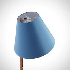 Lucande Lámparas Jinda Lámpara De Pie Blue/Wood - Lucande -Lucande 4251096593433jinda gulvlampe4