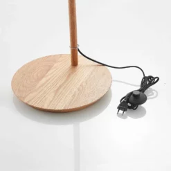 Lucande Lámparas Jinda Lámpara De Pie Blue/Wood - Lucande -Lucande 4251096593433jinda gulvlampe5