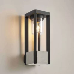 Lucande Lámparas Kalisa Square Exterior Aplique De Pared Dark Grey - Lucande -Lucande 4251911703252lucande kalisa aussenwandleuchte eckig e273