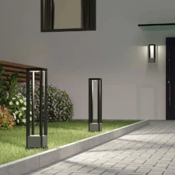 Lucande Lámparas Kalisa Square LED Lámpara Exterior/Jardín H70 Dark Grey - Lucande -Lucande 4251911703368lucande kalisa led wegeleuchte eckig3