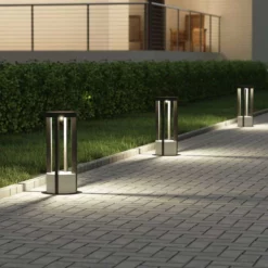 Lucande Lámparas Kalisa Round LED Lámpara Exterior/Jardín H42 Dark Grey - Lucande -Lucande 4251911703498lucande overa led sockelleuchte rund3