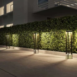 Lucande Lámparas Kalisa Round LED Lámpara Exterior/Jardín H68 Dark Grey - Lucande -Lucande 4251911703511lucande overa led wegeleuchte rund4