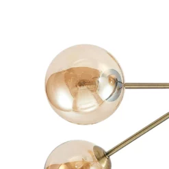 Lucande Lámparas Wynina 5 Lámpara De Techo Brass/Amber - Lucande -Lucande 42519117044886