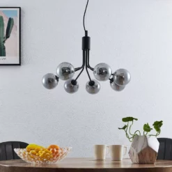 Lucande Lámparas Wynina Lámpara Colgante Black/Smoke - Lucande -Lucande 42519117045183