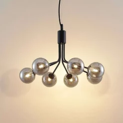 Lucande Lámparas Wynina Lámpara Colgante Black/Smoke - Lucande -Lucande 42519117045185