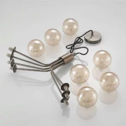 Lucande Lámparas Wynina Lámpara Colgante Brass/Amber - Lucande -Lucande 42519117045256