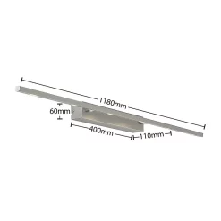 Lucande Lámparas Alexis Aplique De Pared L118 Nickel/Chrome - Lucande -Lucande 42519117086776