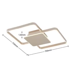 Lucande Lámparas Kadira 70 Lámpara De Techo Nickel - Lucande -Lucande 42519117105024